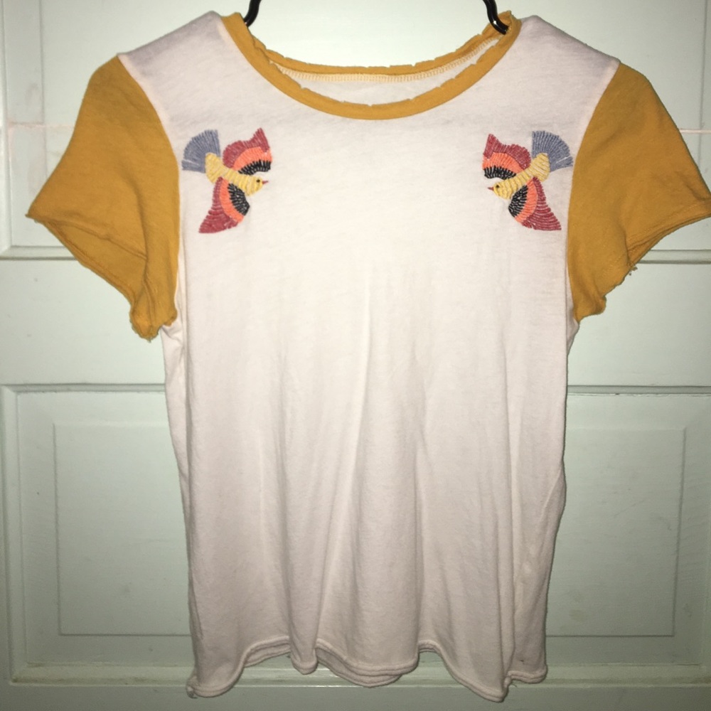 bird embroidered t-shirt